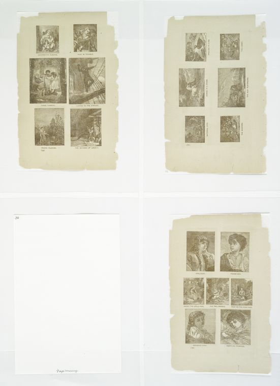 Pages from L. Prang and Co.'s Illustrated catalogue of art-publications, depicting animals, portraits and scenes.