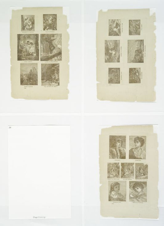 Pages from L. Prang and Co.'s Illustrated catalogue of art-publications, depicting animals, portraits and scenes.