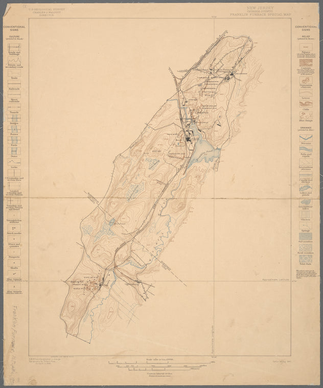 New Jersey (Sussex County) Franklin Furnace special map