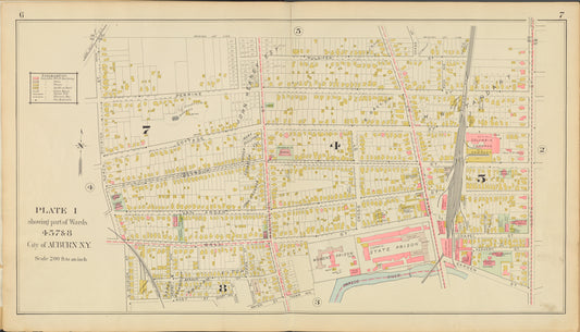 Cayuga County, Left Page Plate No. 1 [Map bounded by N. Division St., Washington St., West St.]