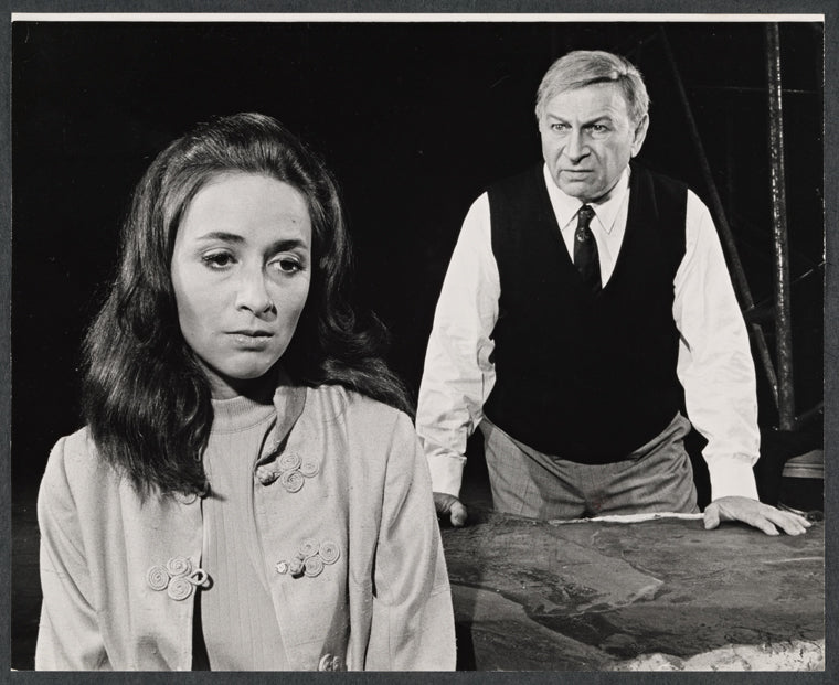 Maria Tucci and Morris Carnovsky in the stage production Antigone