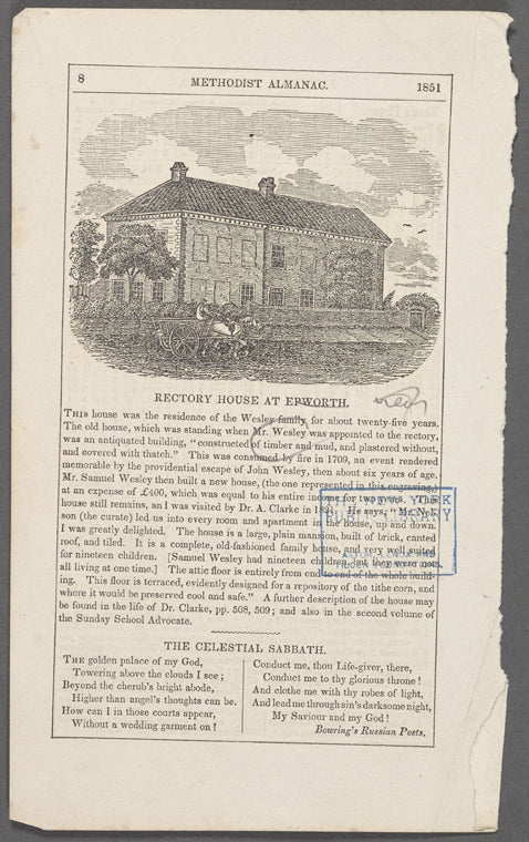 Rectory house at Epworth