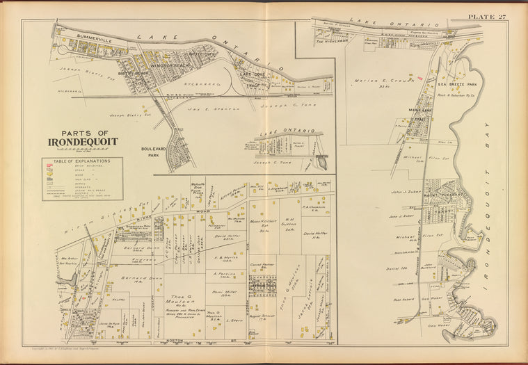 Monroe County, Double Page Plate No. 27  [Map of parts of Irondequoit]