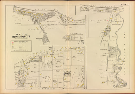 Monroe County, Double Page Plate No. 27  [Map of parts of Irondequoit]