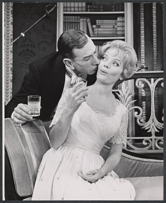 Jose Ferrer and Florence Henderson in the stage production The Girl Who Came to Supper