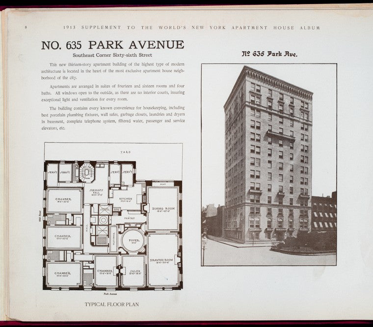 No. 635 Park Avenue. Southeast Corner Sixty-sixth Street.