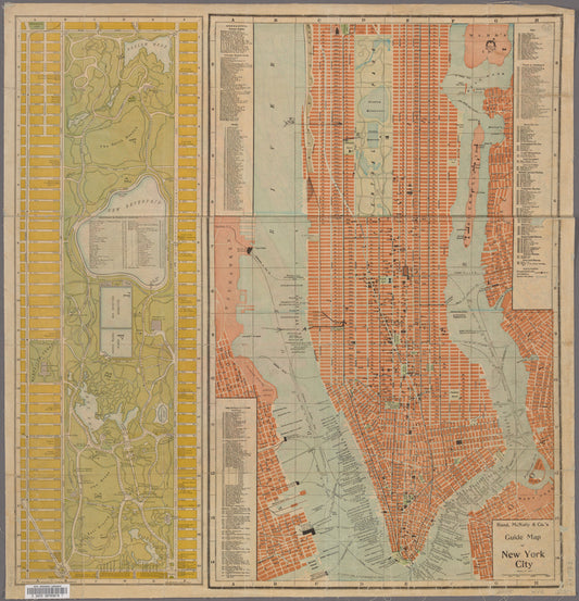 Rand McNally & Co.'s guide map of New York City