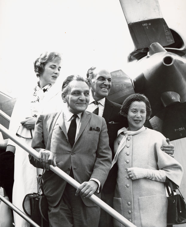 Julie Andrews, Frederick Loewe, Moss Hart, and Kitty Carlisle Hart