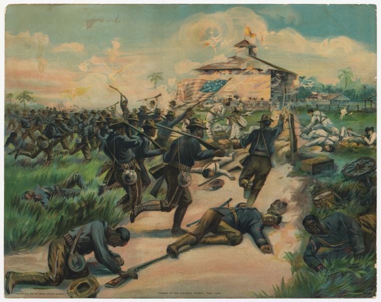 Charge of the colored troops ; San Juan.