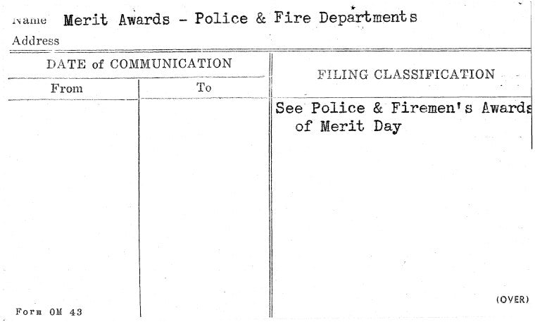 Merit Awards - Police & Fire Departments