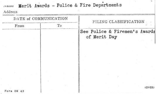 Merit Awards - Police & Fire Departments