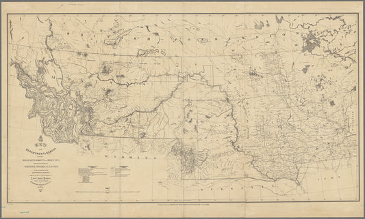 Map of the Department of Dakota : including Minnesota, Dakota and Montana : prepared by authority of Brigadier General A.H. Terry, in the Engineer Office, Department of Dakota