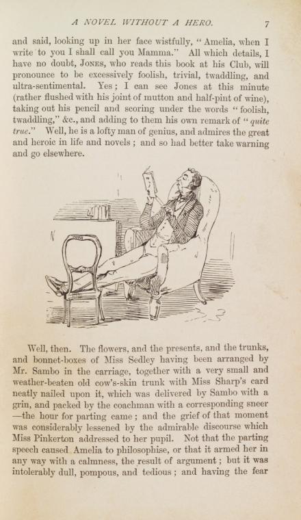 Mr. Jones reading at his club
