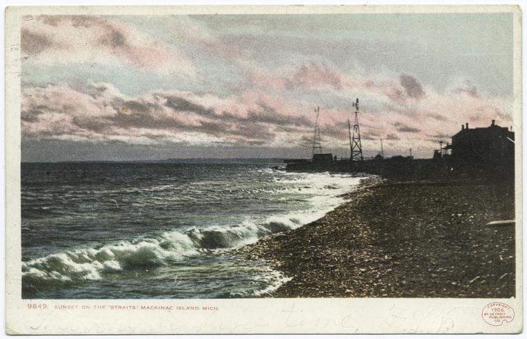 Sunset on the Straits, Mackinac Isl., Mich.