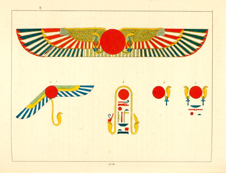 Le disque ailé et l'épervier, emblêmes de Thoth Trismégiste, ou le I-er Hermès.