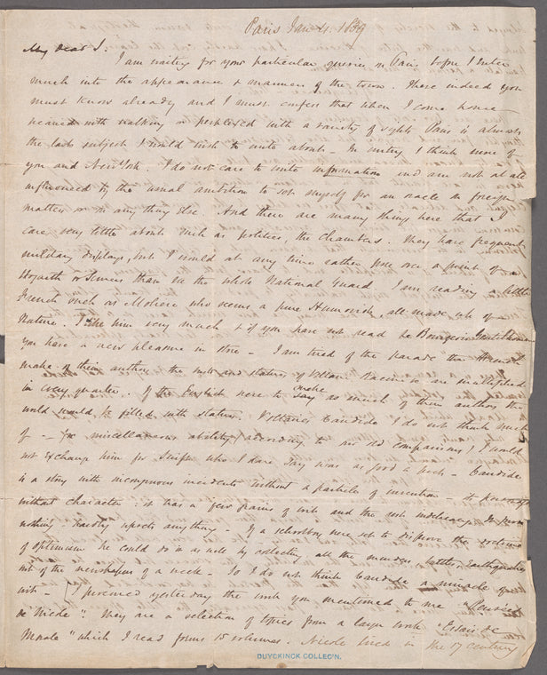 E. A. Duyckinck to Jones