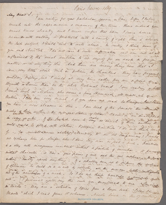 E. A. Duyckinck to Jones