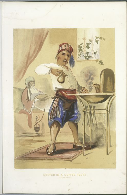 Sketch in A Coffee-House, Constantinople