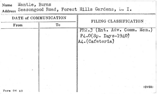 Mantle, Burns
