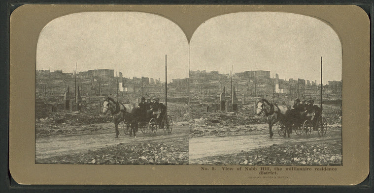 View of Nobb Hill, the millionaire residence district.