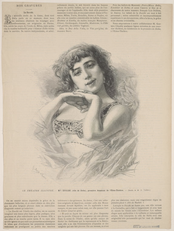 Mlle Zucchi (rôle de Sieba), première danseuse de l'Éden-Théâtre.