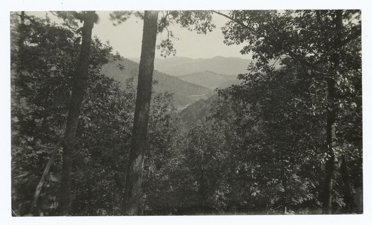 The country of the Cherokees in Western North Carolina.