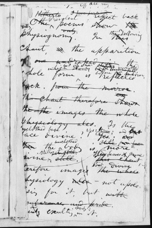 [Ms. leaf recto] Prevalent poems reflect back ...