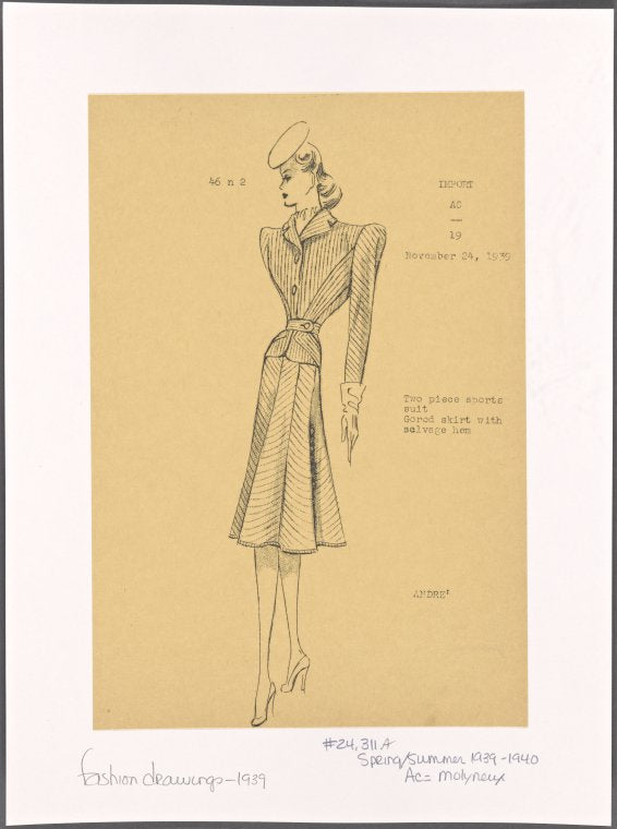 Two piece sports suit.