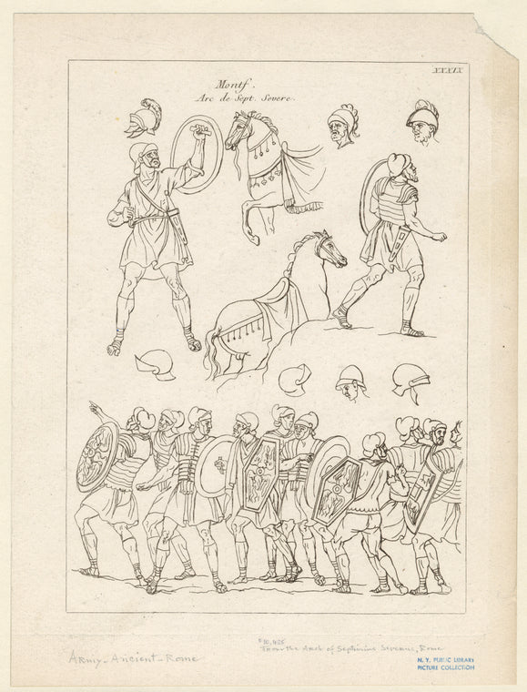 Roman soldiers and horses