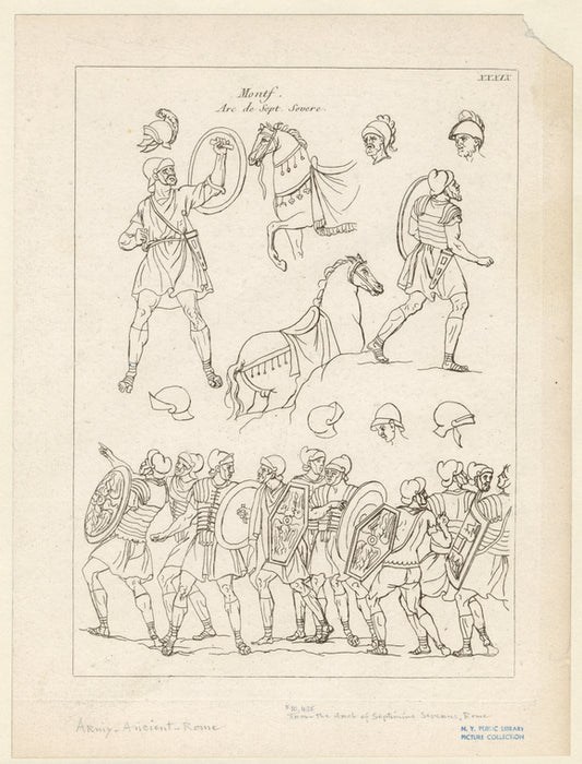 Roman soldiers and horses