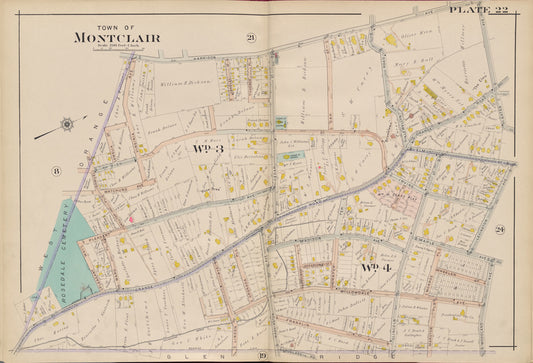 Essex County, V. 3, Double Page Plate No. 22 [Map bounded by Harrison Ave., Gates Ave., Lexington Ave., Woodland Ave., West Orange]
