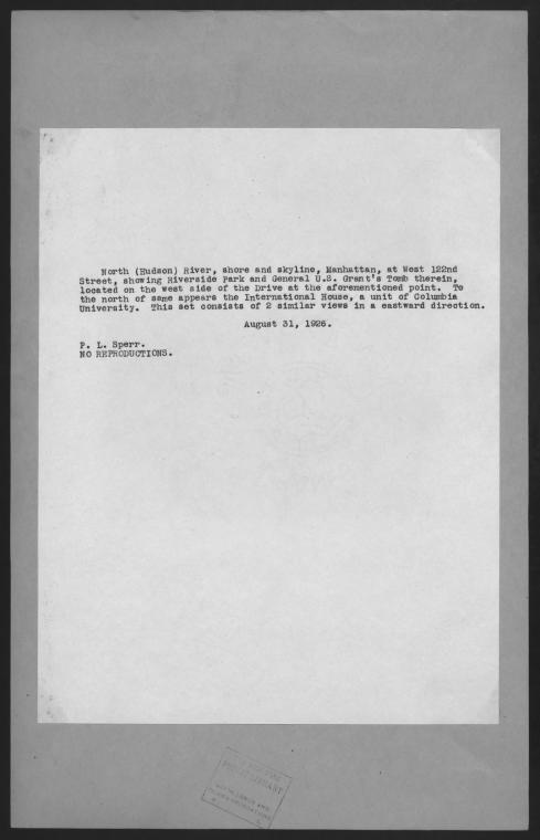 North (Hudson) River - Shore and skyline - Manhattan - 59th Street - George Washington Bridge - [International House of  Columbia University.]