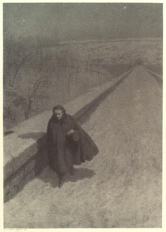 Edgar Allan Poe Walking High Bridge