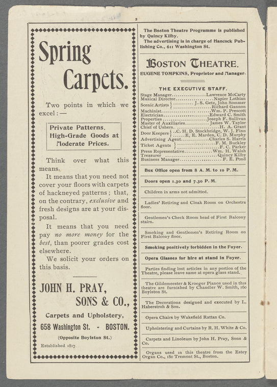 La Loie Fuller - Boston Theatre (booklet)