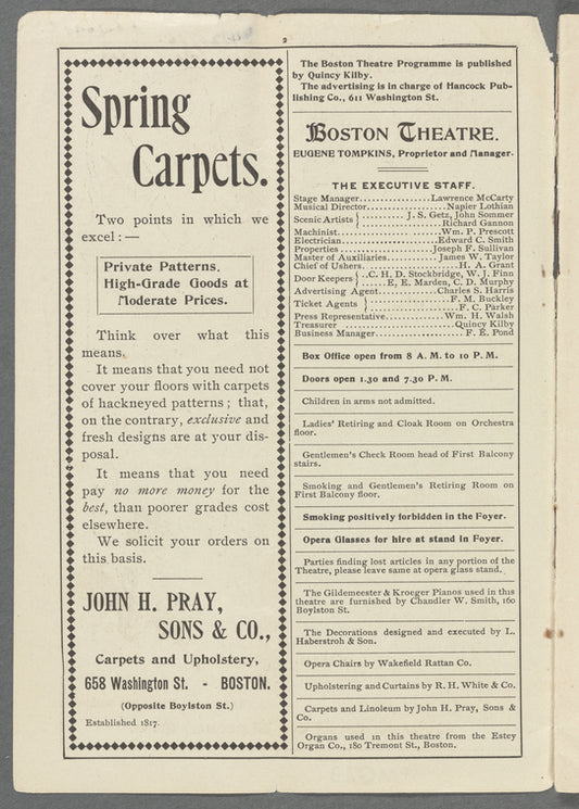 La Loie Fuller - Boston Theatre (booklet)