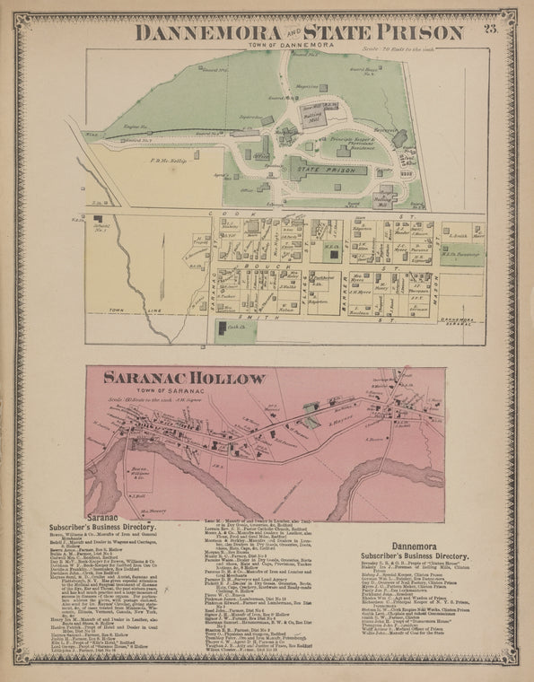 Dannemora and State Prison [Village]; Saranac Hollow [Village]; Saranac Subscriber's Business Directory.; Dannemora Subscriber's Business Directory.