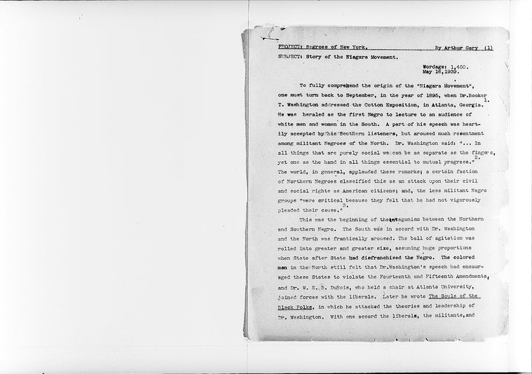 “Story of the Niagara Movement”