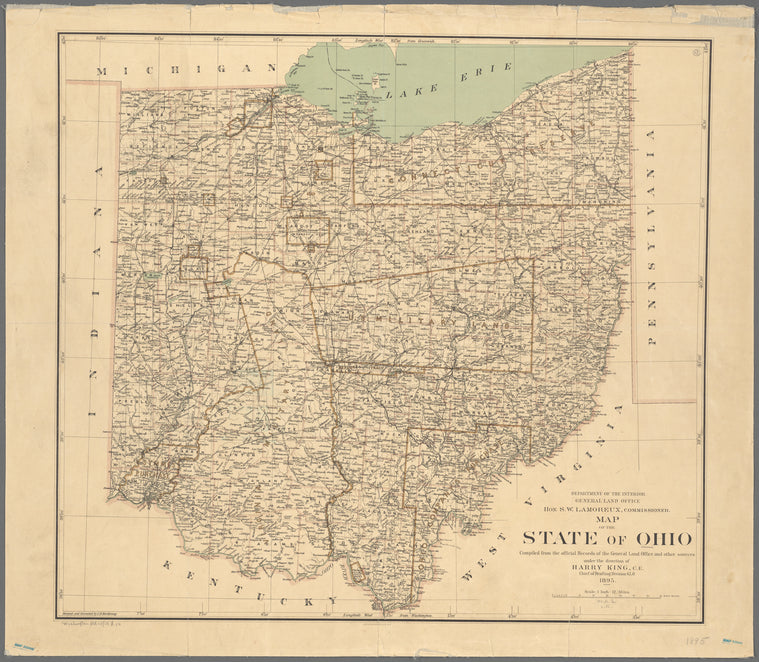 Map of the state of Ohio