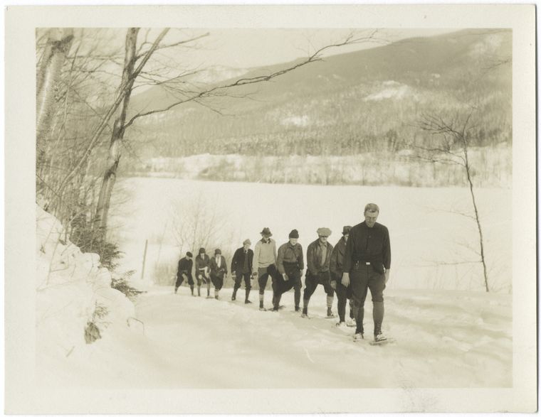 A.M.C. party on Mt. Washington road, Feb. 1929.