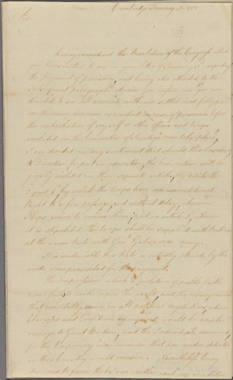 Letter to Gen. [William] Heath
