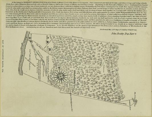 Map of Livingston Manor, 1714