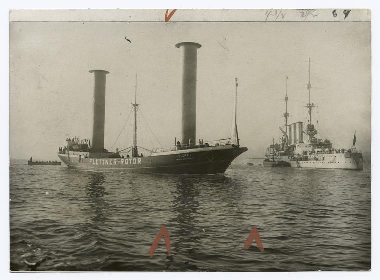 The Flettner-Rotor Ship Buckau.