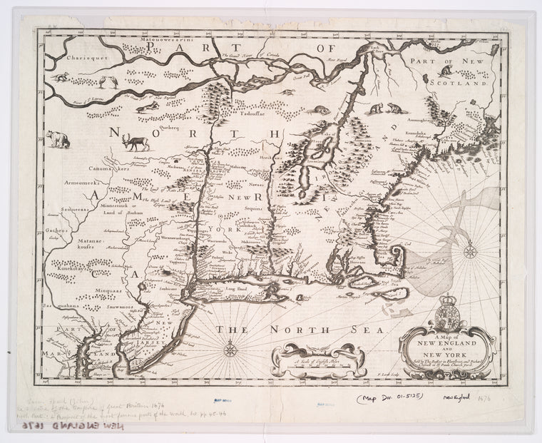 A map of New England and New York
