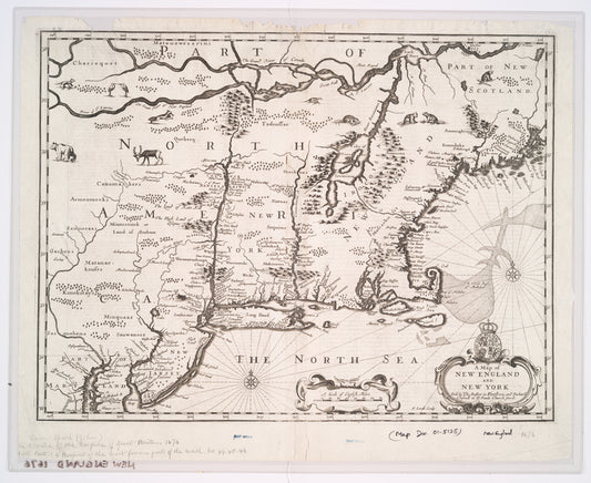 A map of New England and New York