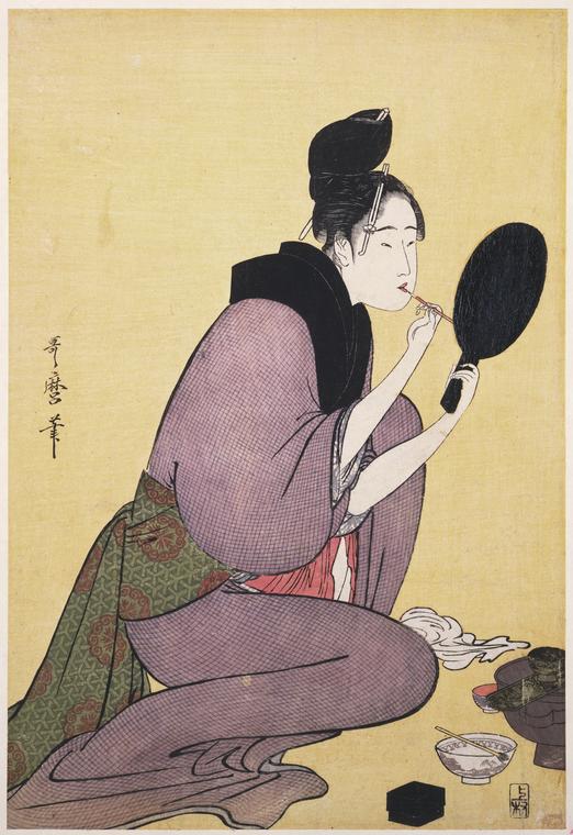 Kuchi-beni] = [Painting the lips]