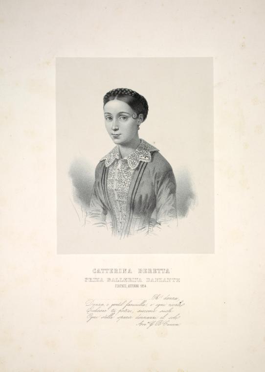 Catterina Beretta, prima ballerina danzante, Firenze, autunno 1854.