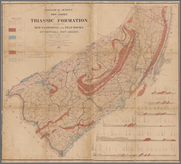Triassic formation: including the red sandstone and trap rocks of central New Jersey