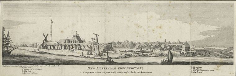 New Amsterdam (now New York) as it appeared about the year 1640
