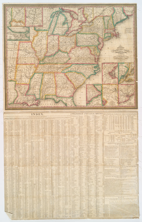 Mitchell's travellers guide through the United States : a map of the roads, distances, steam boat & canal routes &c.