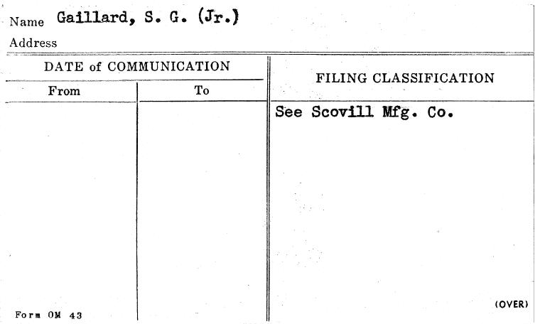 Gaillard, S.G. (Jr.)